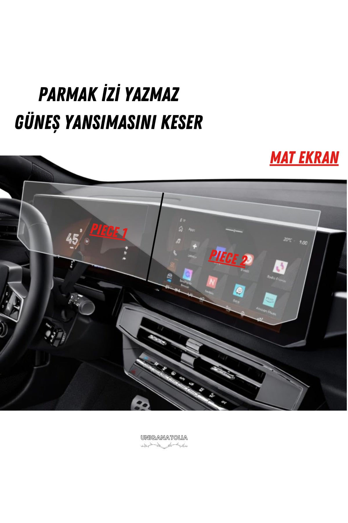 Renault Clio Esprit Alpine 2026 Hayalet Gösterge ve Multimedya Uyumlu Mat Ekran Koruyucu