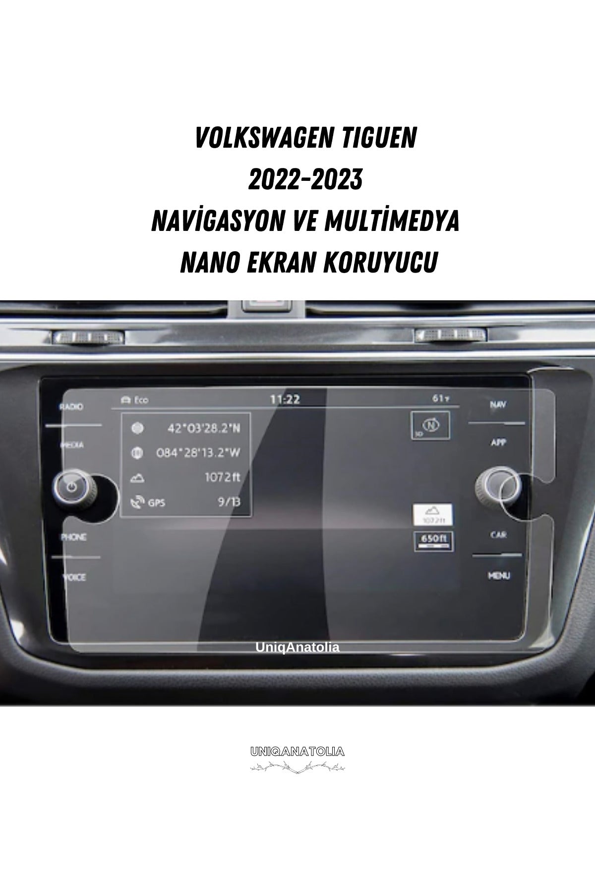 Volkswagen Tiguan 12.9 inç 2024 Multimedya Uyumlu Nano Ekran Koruyucu