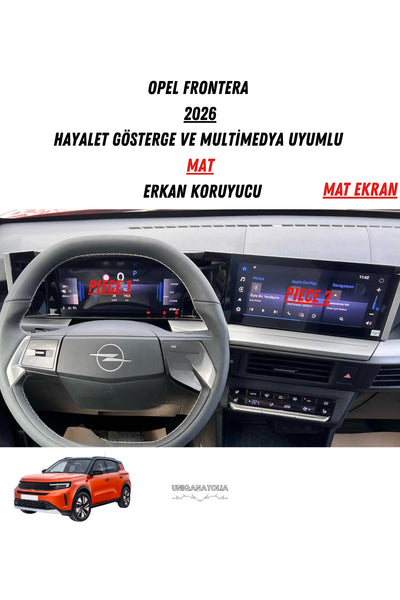 Opel Frontera 2026 Hayalet Gösterge ve Multimedya Uyumlu Set Mat Ekran Koruyucu