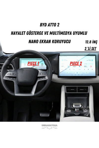 BYD ATTO 2 Hayalet Gösterge ve Multimedya Uyumlu Nano Ekran Koruyucu