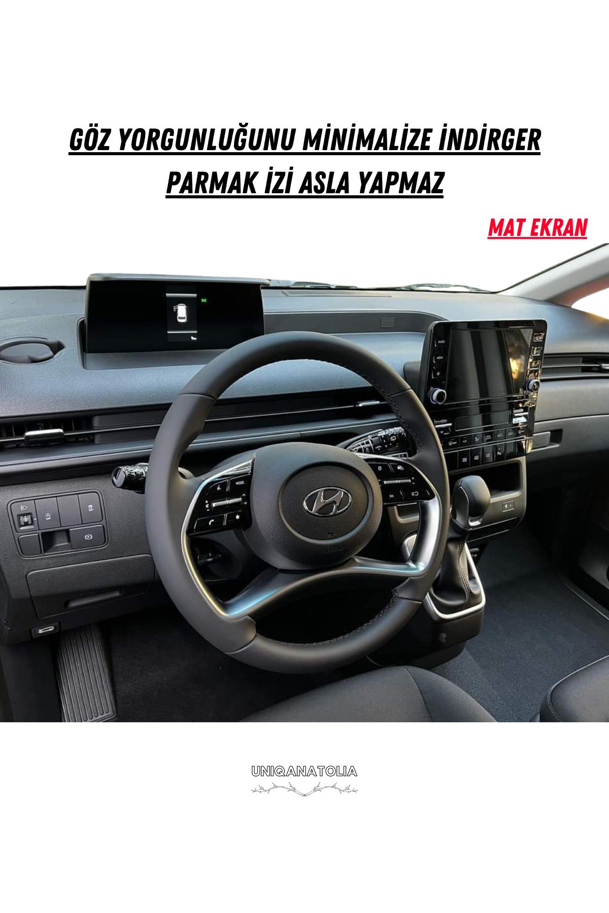 Hyundai Staria 2023-2024 Dijital Gösterge Ve Multimedya Uyumlu Set Mat Ekran Koruyucu