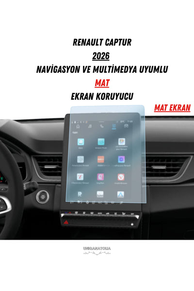 Renault Captur 2025 Navigasyon ve Multimedya Uyumlu Nano Ekran Koruyucu