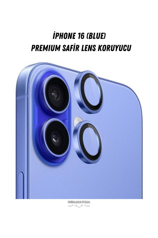iPhone 16 Uyumlu Premium Safir Lens Koruyucu
