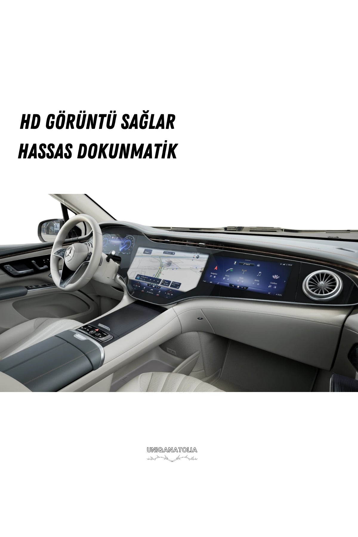 Mercedes EQS 450 Hayalet ve Bilgi Ekran Uyumlu Nano Ekran Koruyucu