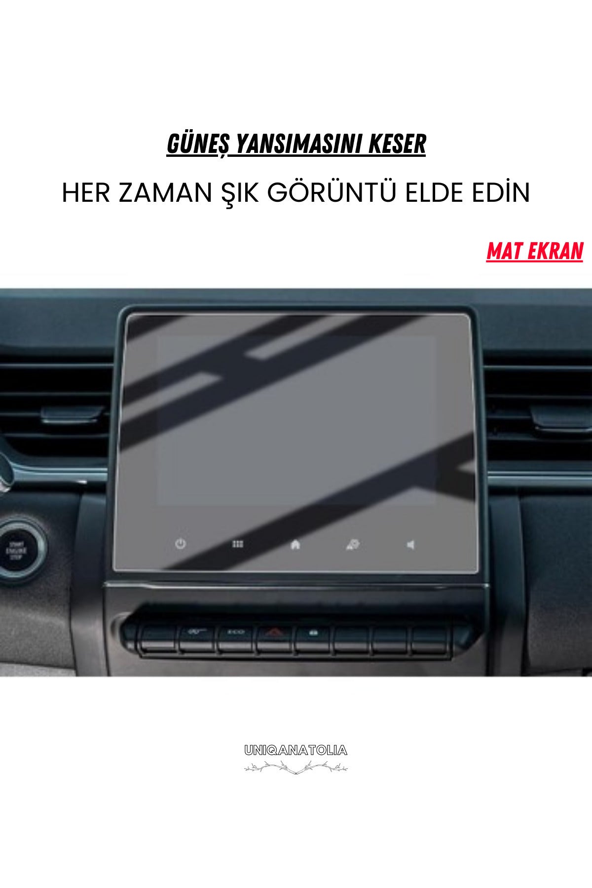 Clio 5 Easy Link 2023-2024 Navigasyon ve Multimedya Uyumlu Mat Ekran Koruyucu