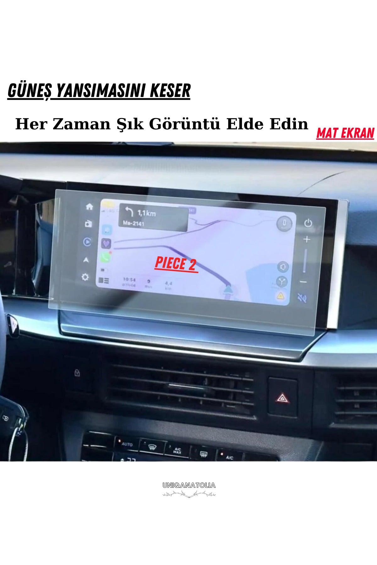 Opel Yeni Frontera 2025 Uyumlu Hayalet Gösterge ve Multimedya Uyumlu Set Mat Ekran Koruyucu