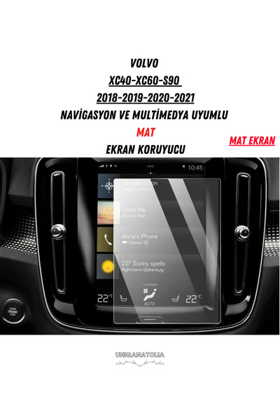 Volvo Xc40 2018 2019 2020 2021 Navigasyon ve Multimedya Uyumlu Nano Ekran Koruyucu