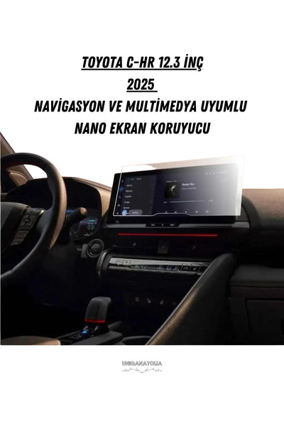 Toyota CHR 2025 Navigasyon ve Multimedya Uyumlu Mat Ekran Koruyucu