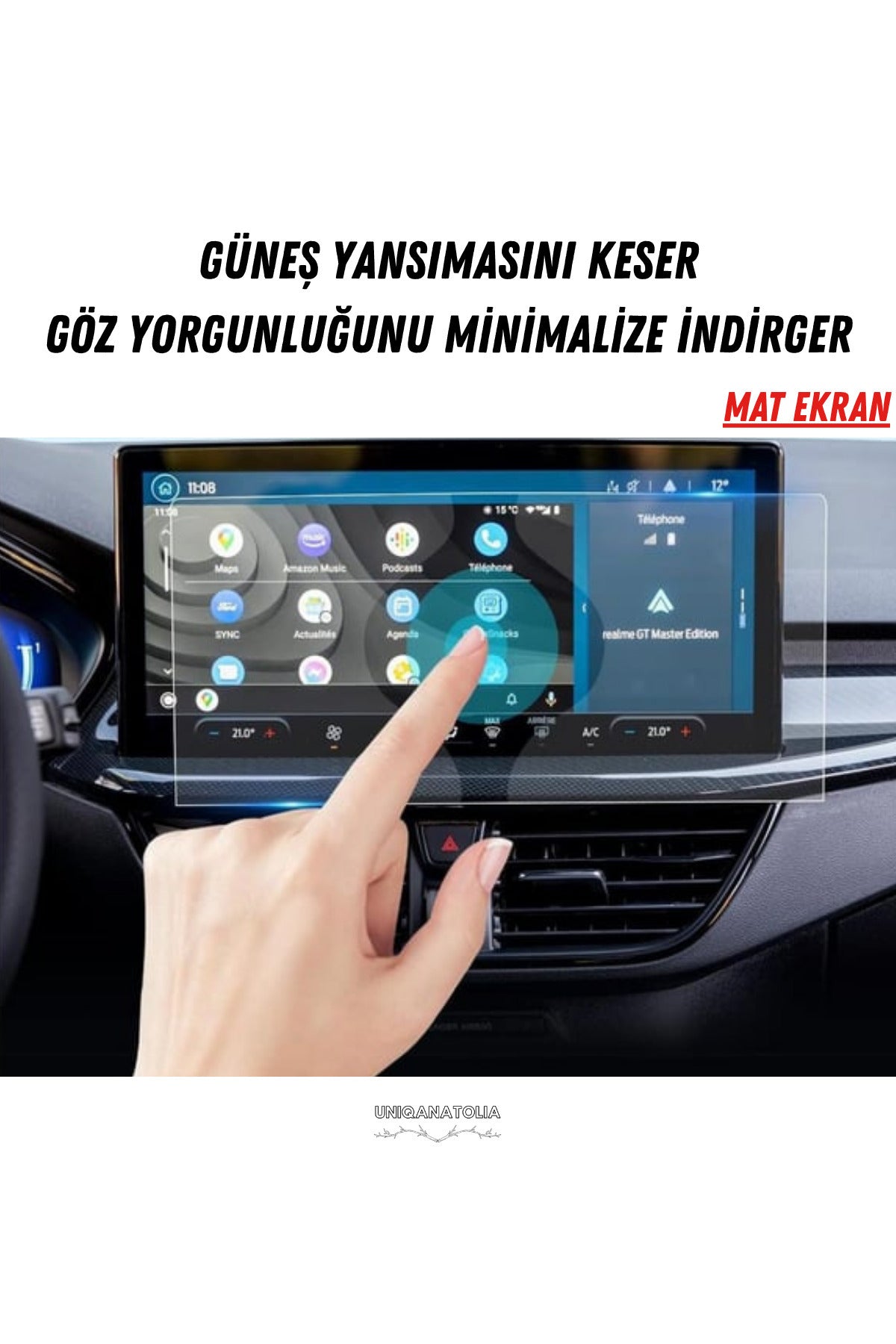 Ford Focus 2026 Navigasyon ve Multimedya Uyumlu Mat Ekran Koruyucu