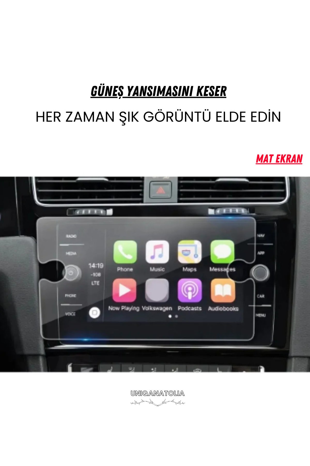 Passat B8 8.5 inç 2020-2023 Navigasyon ve Multimedya Uyumlu Mat Ekran Koruyucu