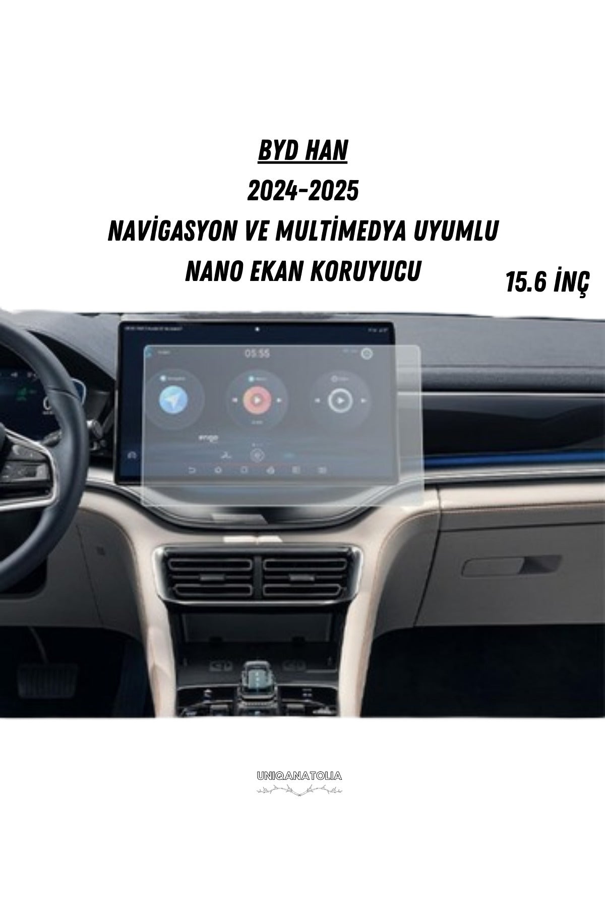 BYD HAN 2024-2025 Navigasyon ve Multimedya Uyumlu Nano Ekran Koruyucu