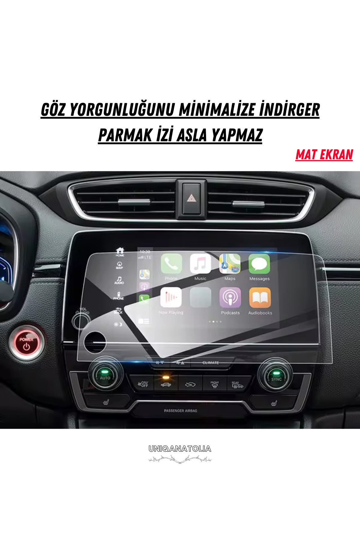 Honda CRV CR-V 2018-2021 Navigasyon ve Multimedya Uyumlu Mat Ekran Koruyucu