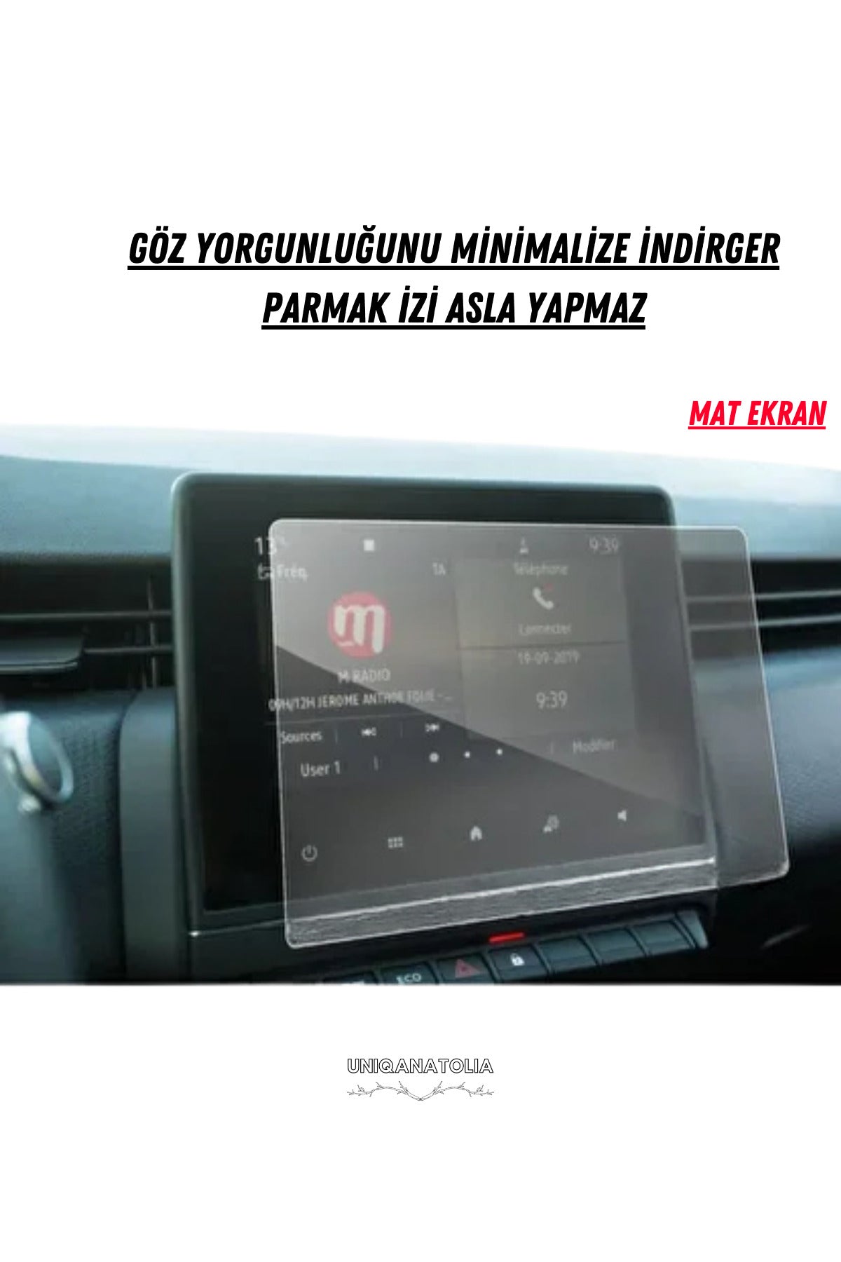 Clio Zoe 2023-2024 Navigasyon ve Multimedya Uyumlu Mat Ekran Koruyucu
