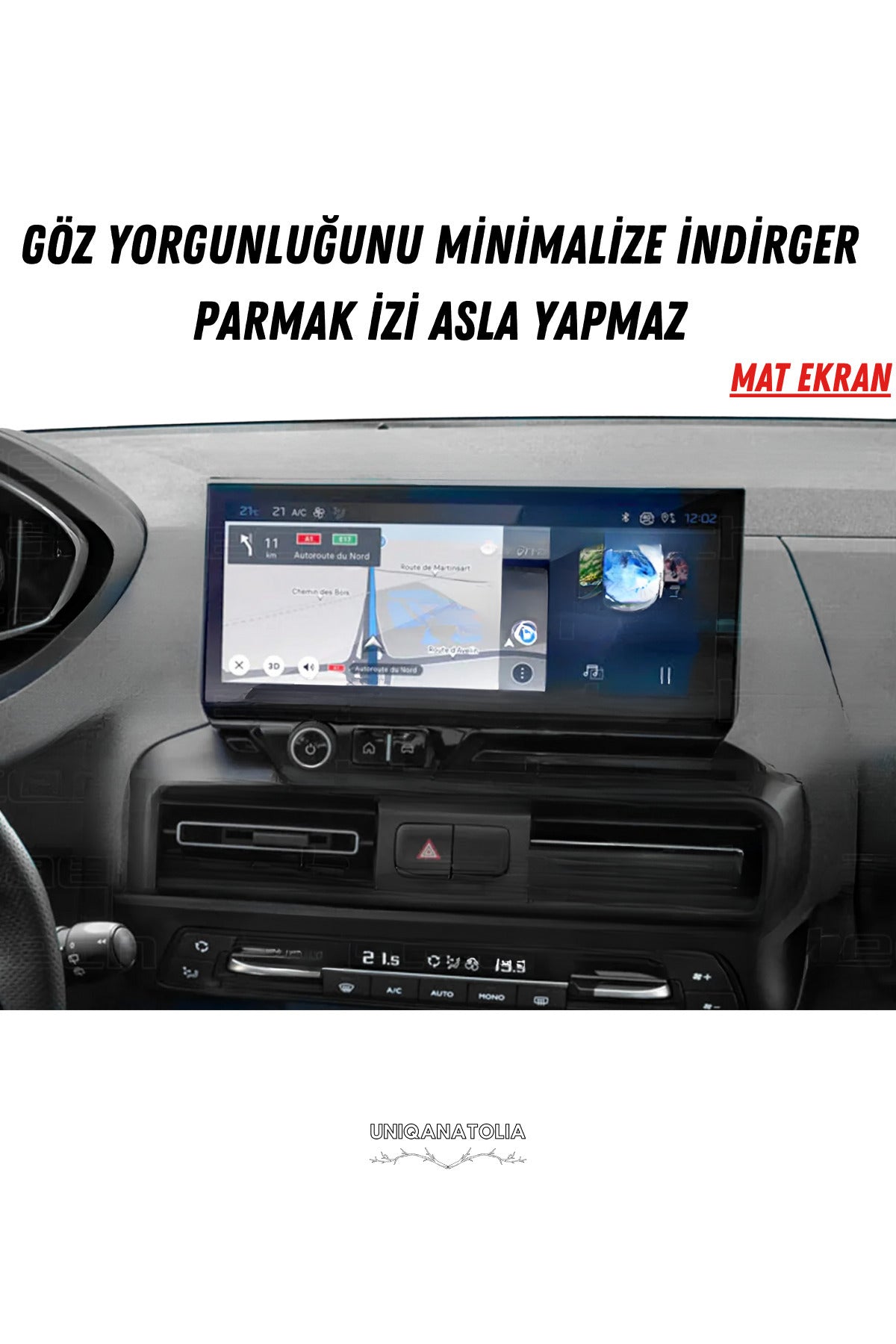 Citroen Berlingo 2024-2025 Navigasyon Ve Multimedya Mat Ekran Koruyucu
