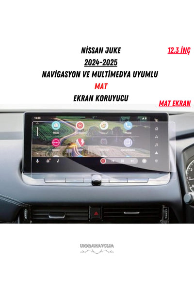 Nissan Juke 2024-2025 Navigasyon ve Multimedya Uyumlu Mat Ekran Koruyucu