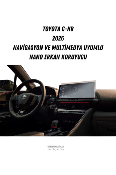 Toyota CHR 2026 Navigasyon ve Multimedya Uyumlu Mat Ekran Koruyucu