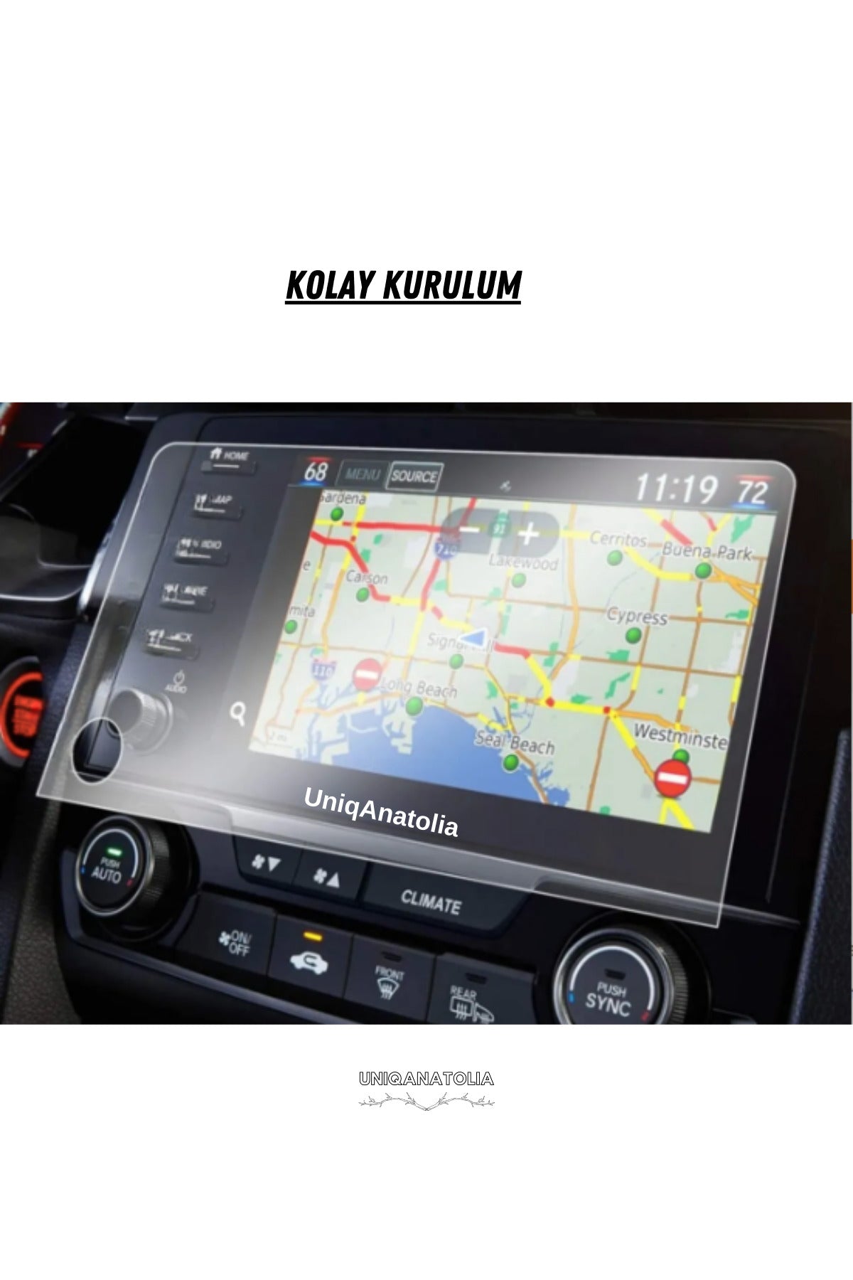 Honda Crv Cr-V 2018 - 2021 Navigasyon ve Multimedya Nano Ekran Koruyucu