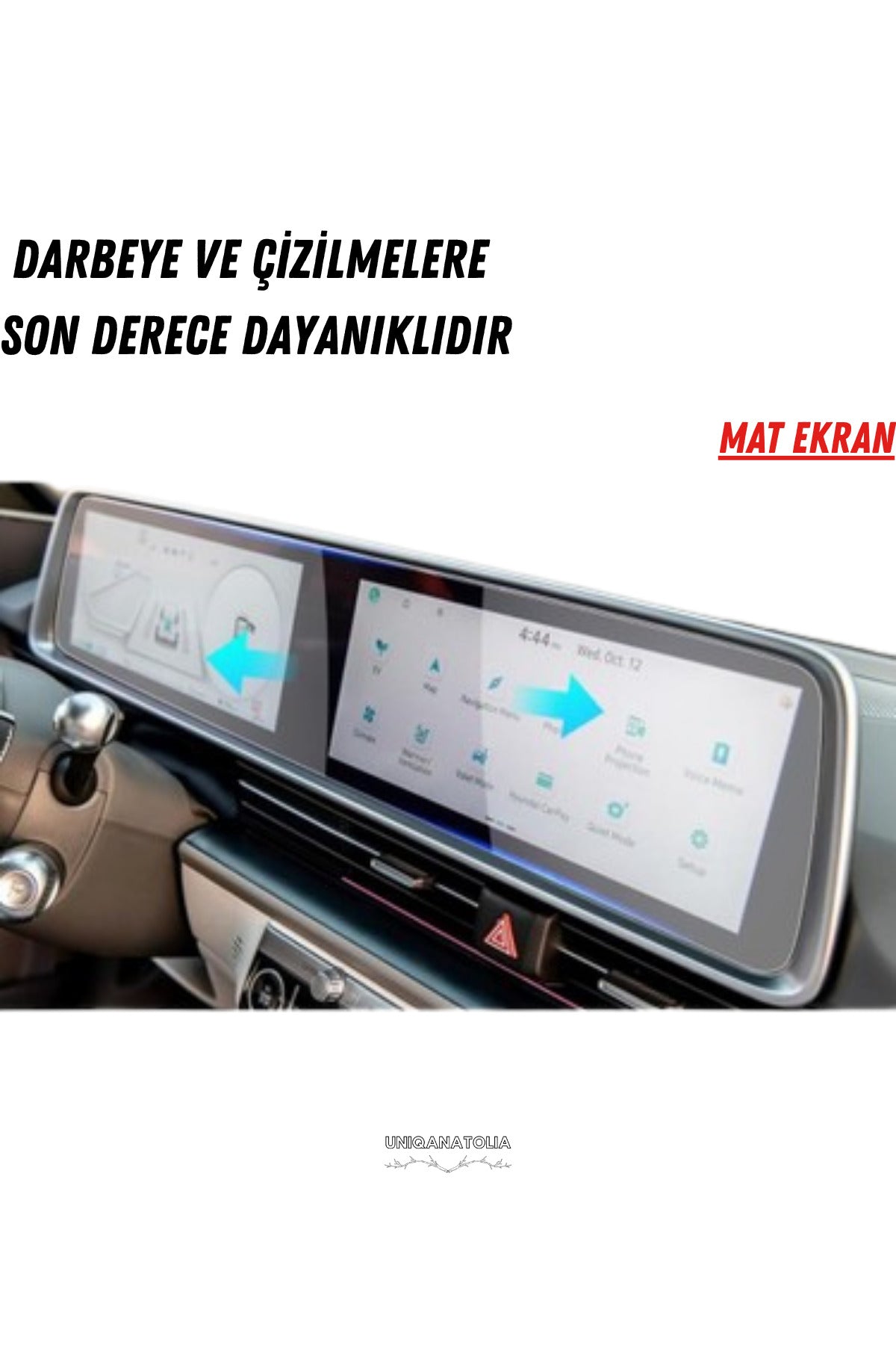 Hyundai Ioniq 6 2025 Navigasyon ve Multimedya Uyumlu Mat Ekran Koruyucu