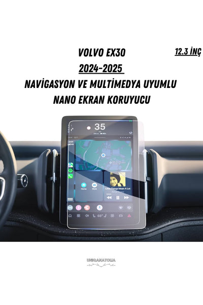 Volvo EX30 2024-2025 Navigasyon ve Multimedya Uyumlu Mat Ekran Koruyucu