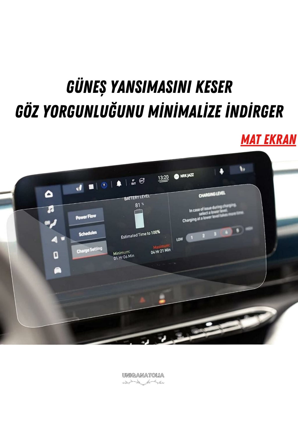 Fıat Egea 2025-2026 Navigasyon ve Multimedya Uyumlu Mat Ekran Koruyucu