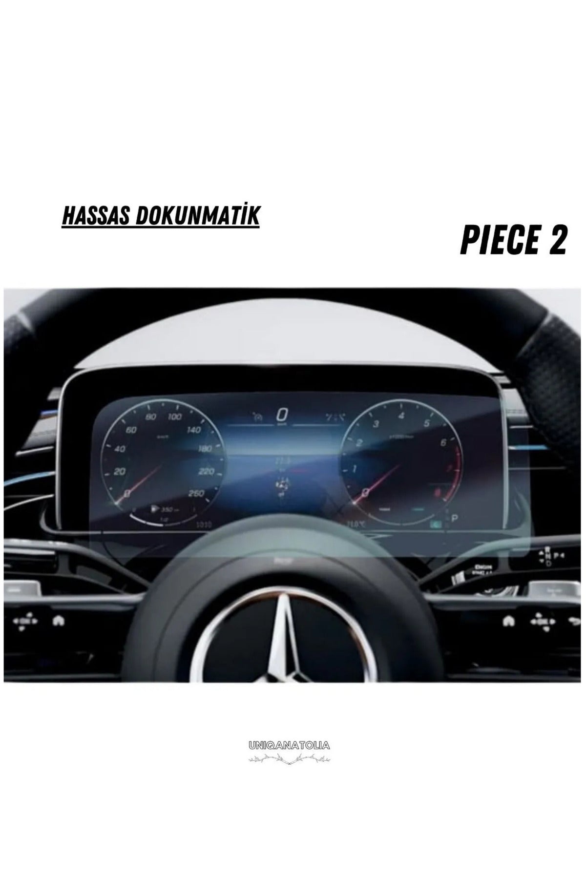 Mercedes E180 2025 Hayalet Gösterge ve Multimedya Yolcu Ekran Uyumlu Nano Ekran Koruyucu