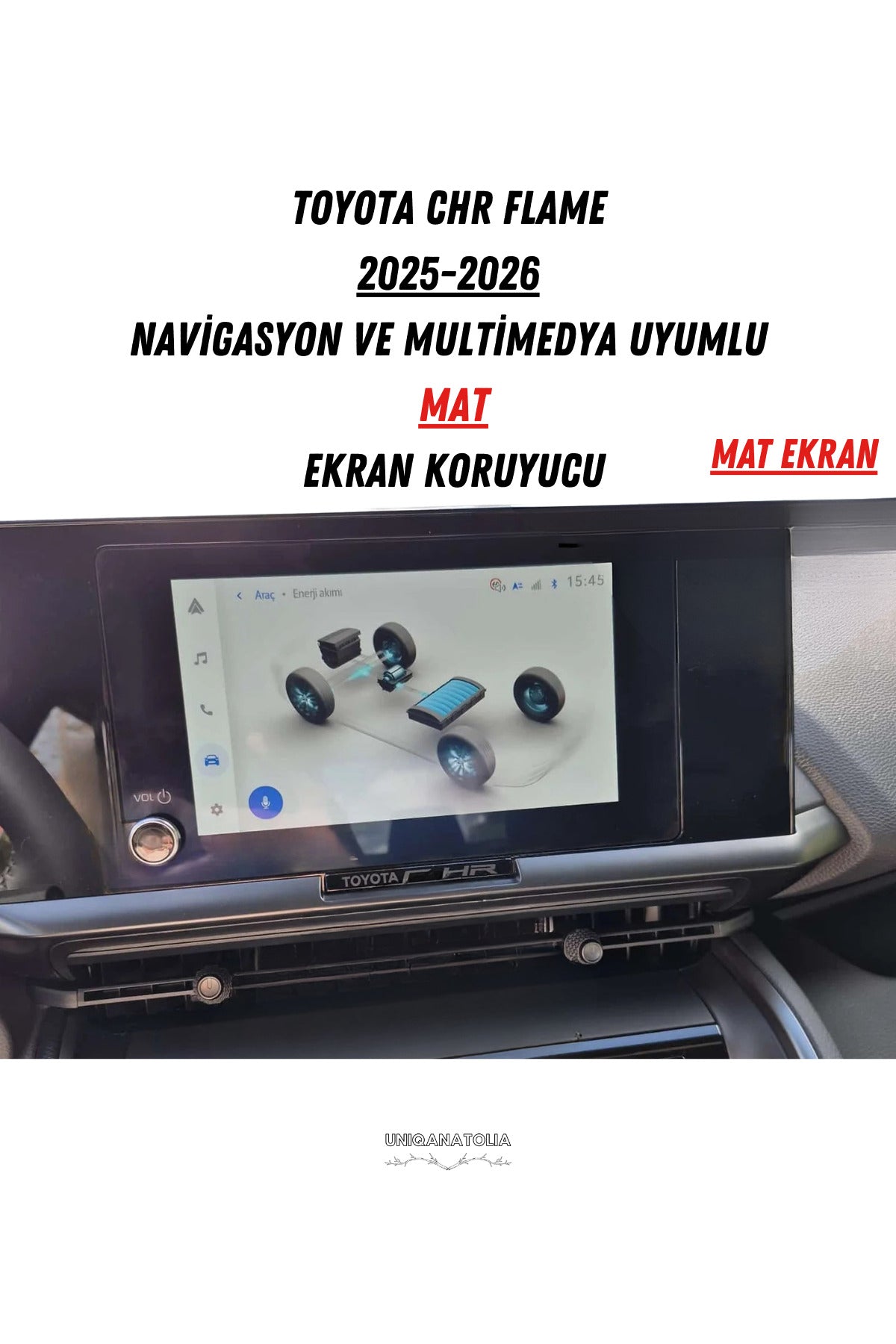 Toyota CHR 2026 Navigasyon ve Multimedya Uyumlu Nano Ekran Koruyucu