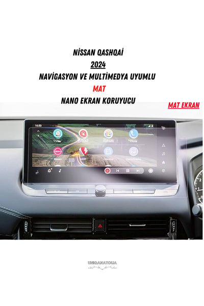 Nissan Qashqai 2024 Navigasyon ve Multimedya Uyumlu Mat Ekran Koruyucu