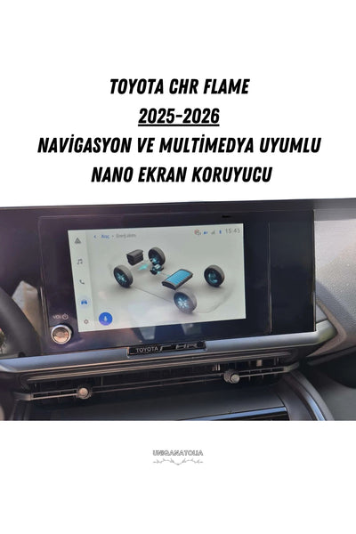 Toyota CHR Flame 2025-2026 Navigasyon ve Multimedya Uyumlu Mat Ekran Koruyucu