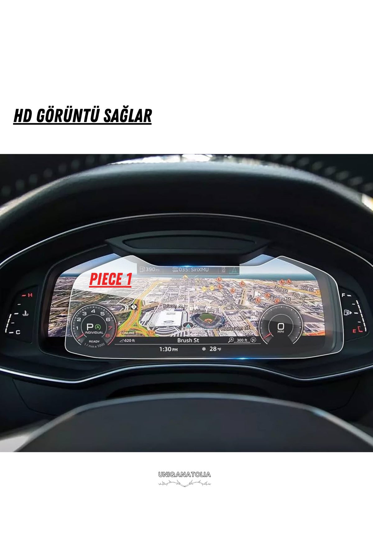 Audi Q7 2025 Hayalet Gösterge Ve Multimedya Çift Ekran Uyumlu Nano Ekran Koruyucu