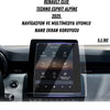 Renault Clio 2025 Techno Esprit Alpine Navigasyon ve Multimedya Uyumlu Mat Ekran Koruyucu