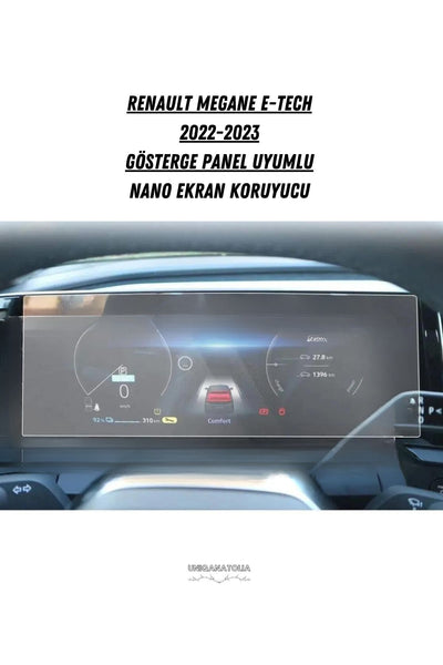 Renault Megane E-tech 2022 2023 Multimedya Ve Gösterge Panel Uyumlu Nano Ekran Koruyucu
