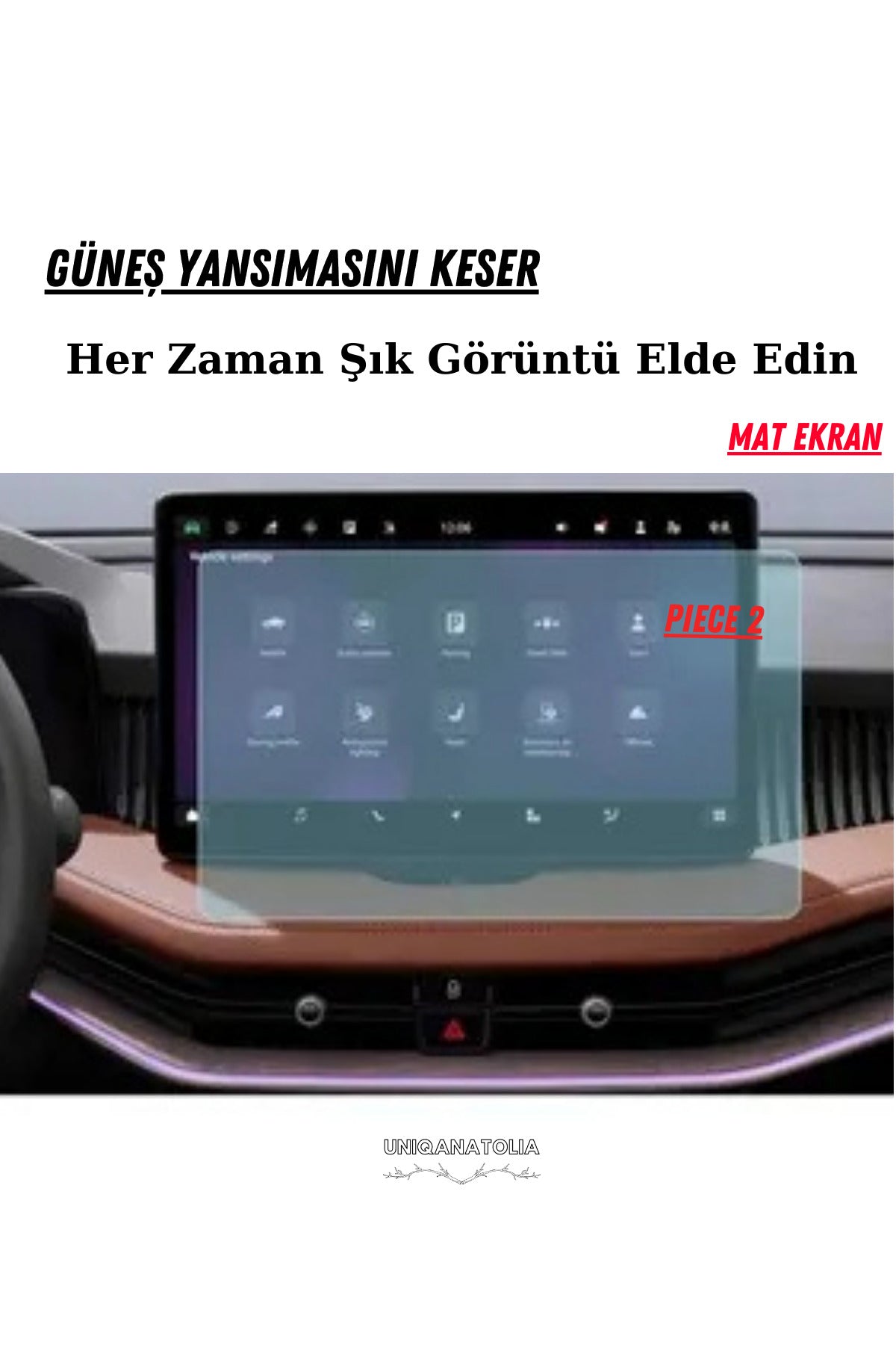Skoda Superb 2024 Hayalet Ekran ve Multimedya Uyumlu Set Mat Ekran Koruyucu