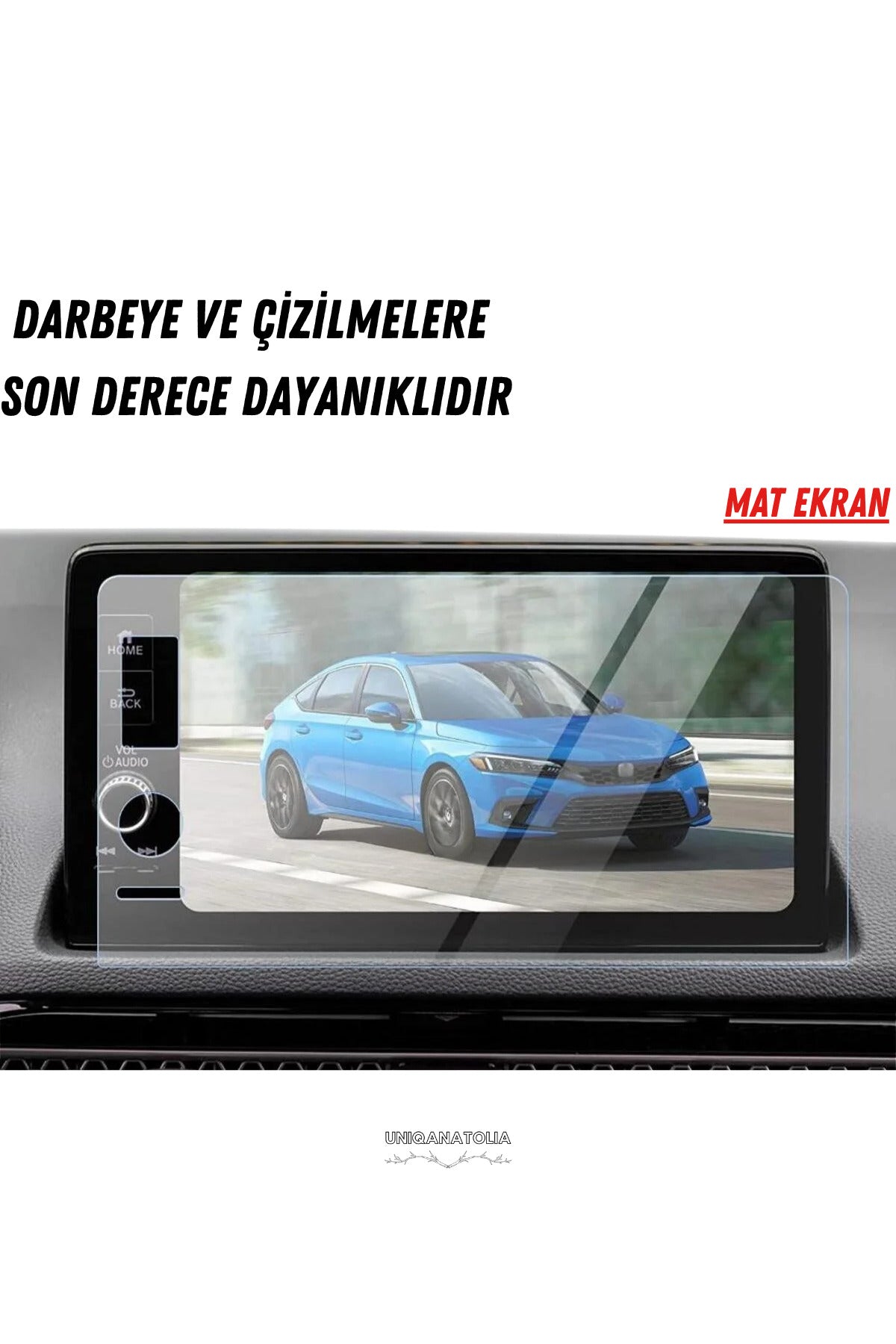 Honda Civic Elegance 2025 Navigasyon ve Multimedya Uyumlu Mat Ekran Koruyucu