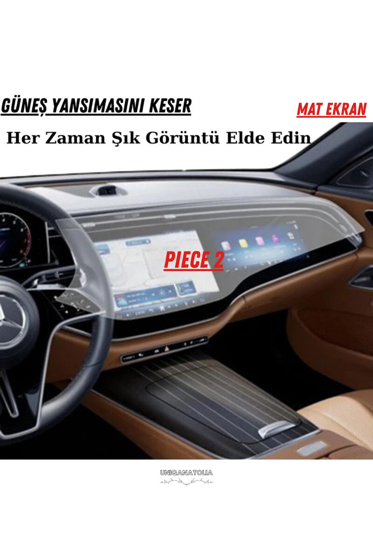 Mercedes E180 2026 Hayalet Gösterge ve Multimedya Uyumlu Set Mat Ekran Koruyucu