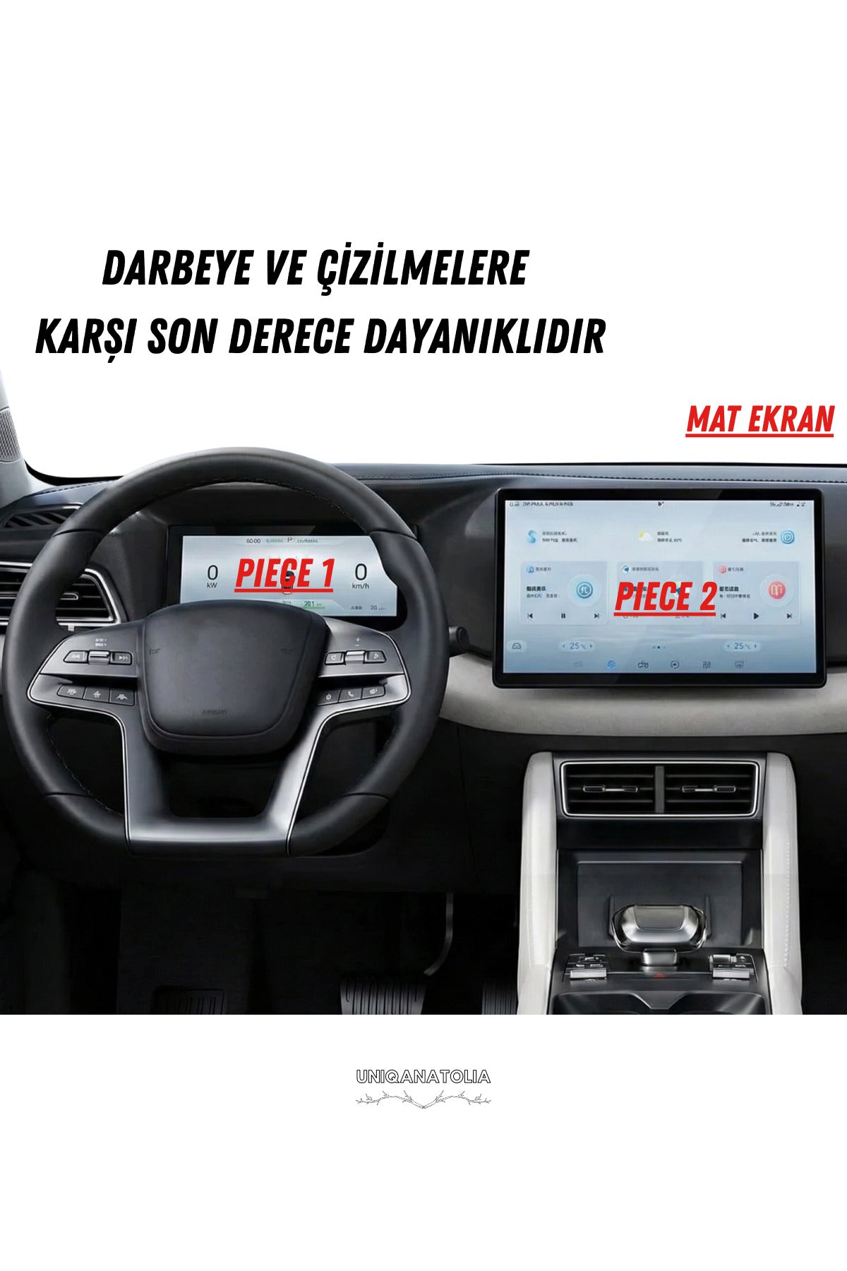 BYD ATTO 2 Boost Hayalet Ekran ve Multimedya Uyumlu Mat Ekran Koruyucu