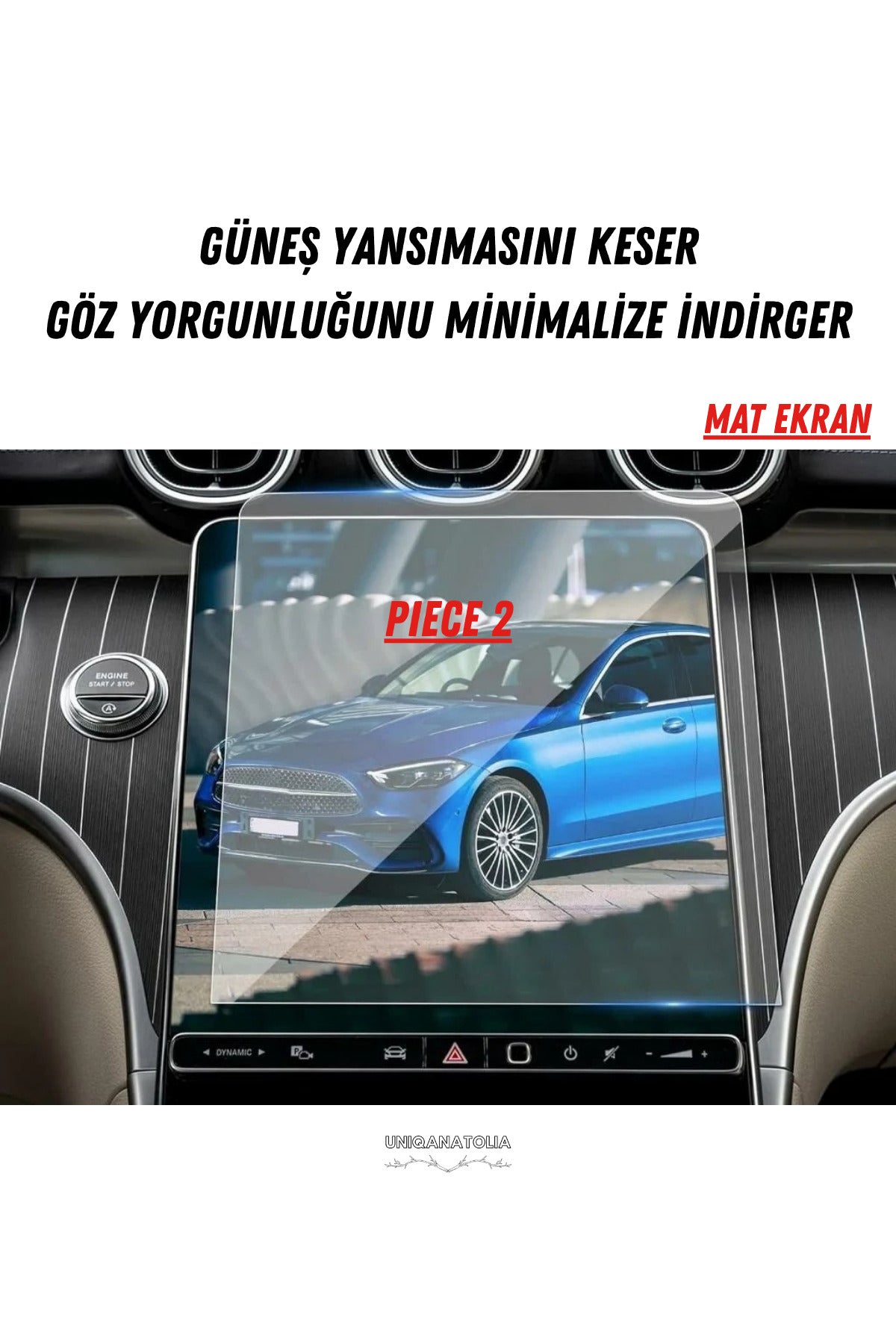 Mercedes GLC 180 2026 Hayalet Gösterge ve Multimedya Uyumlu Set Mat Ekran Koruyucu