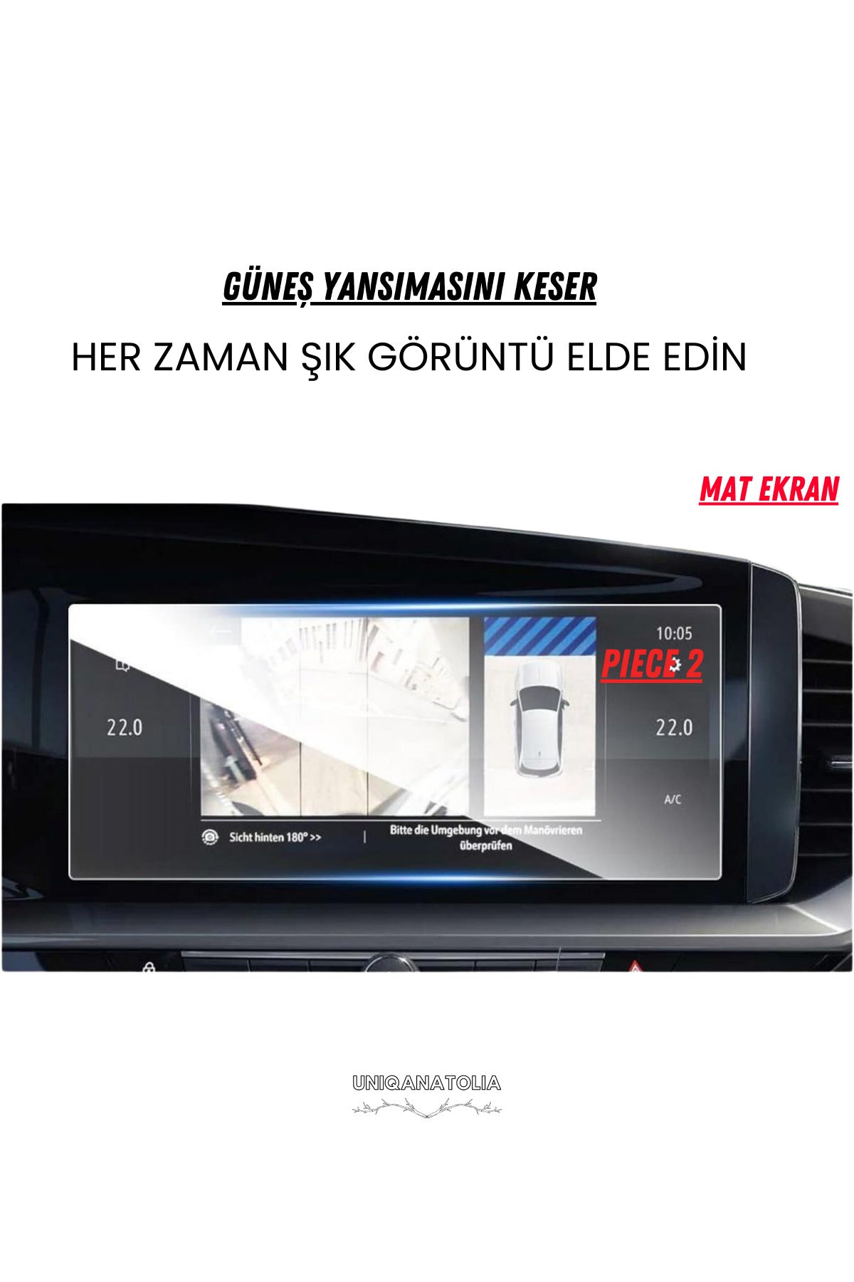 Opel Grandland 2021-2022-2023 Hayalet Gösterge ve Multimedya Uyumlu Set Mat Ekran Koruyucu