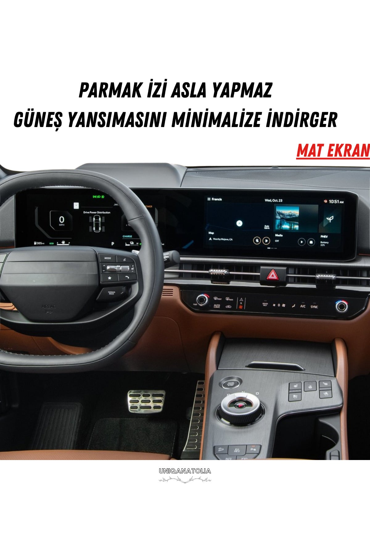 Kia Sportage Makyajlı 2025-2026 Multimedya ve Klima Konsol Uyumlu Mat Ekran Koruyucu