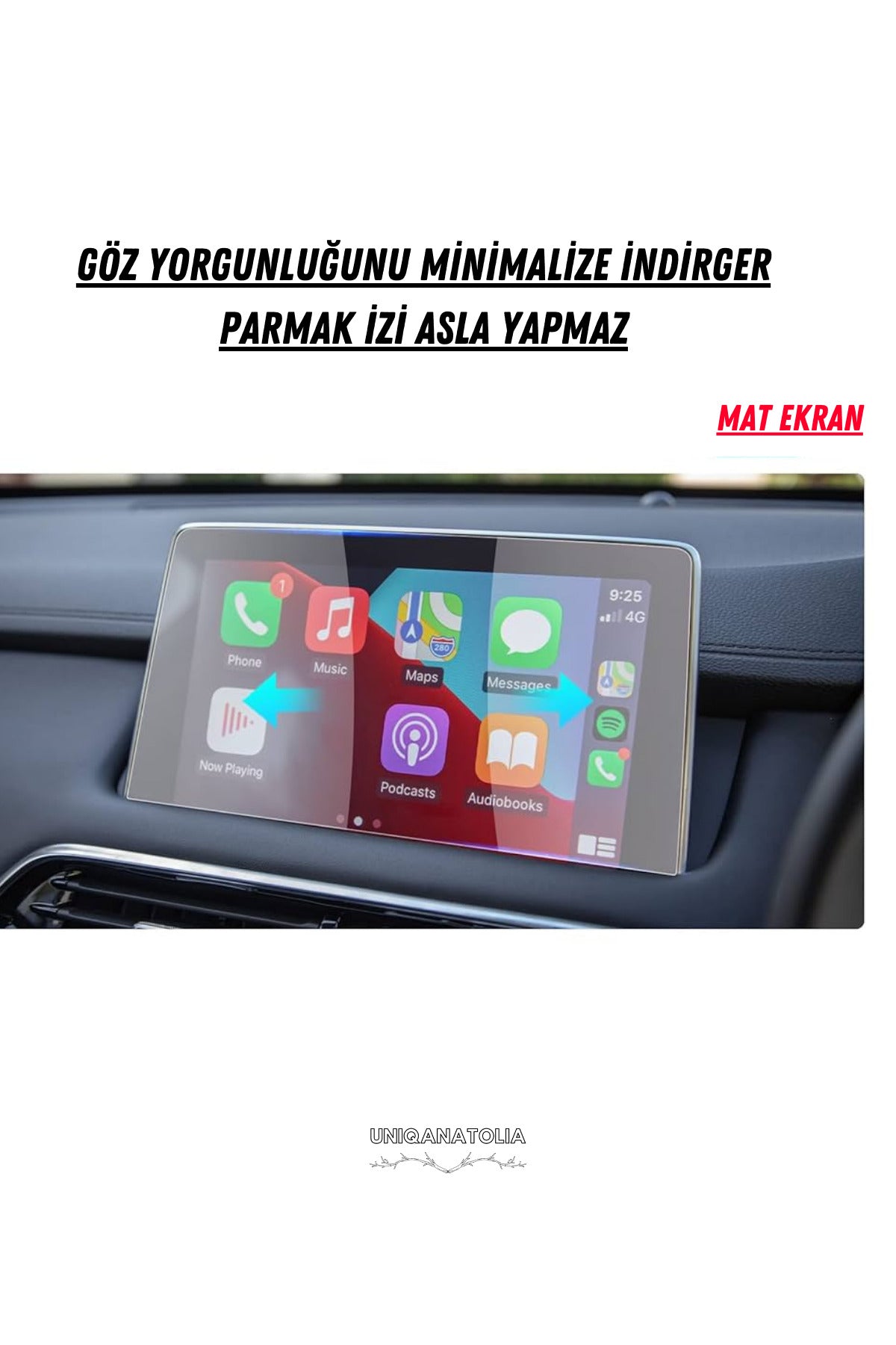 MG HS Luxury 2023-2024 Navigasyon ve Multimedya Uyumlu Mat Ekran Koruyucu
