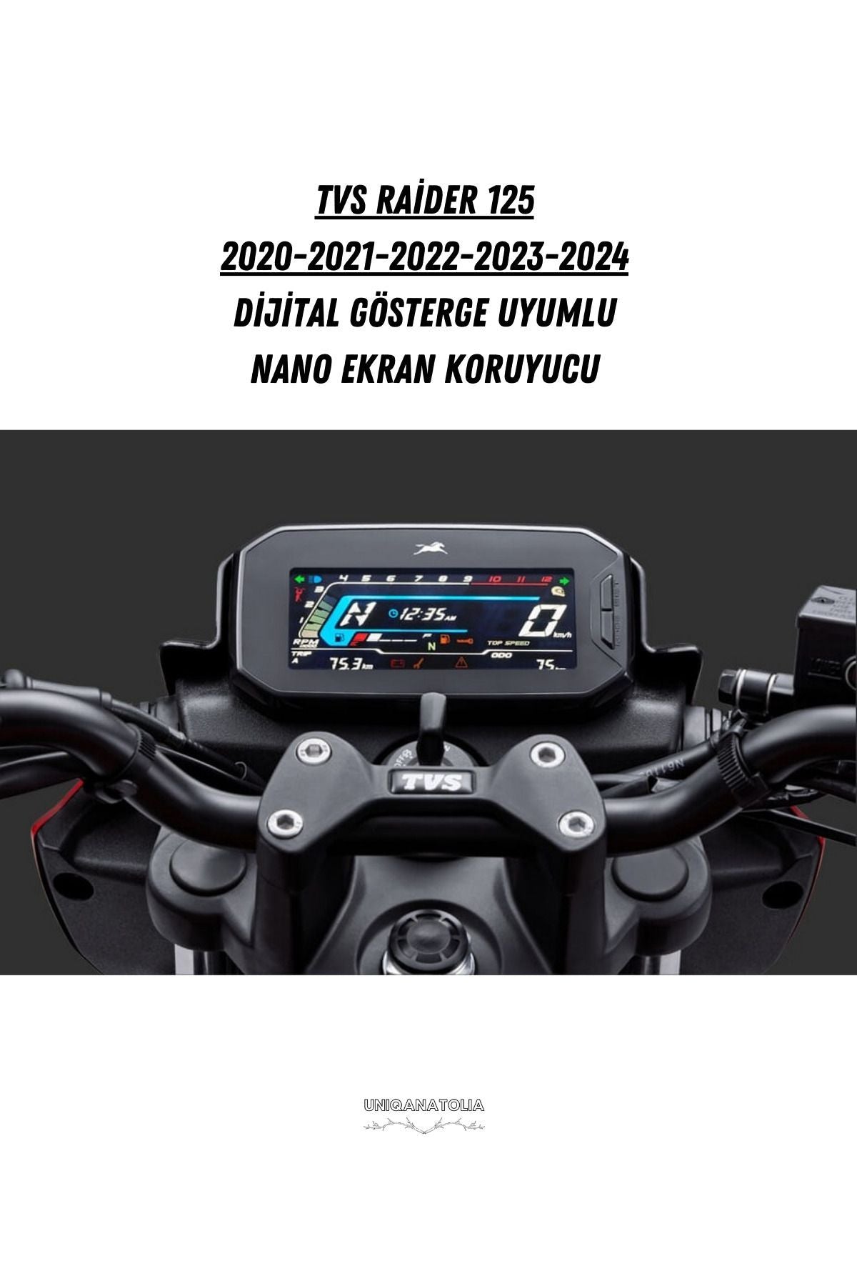 TVS Raider 125 2020 2021 2022 2023 2024 Dijital Gösterge Uyumlu Nano Ekran Koruyucu