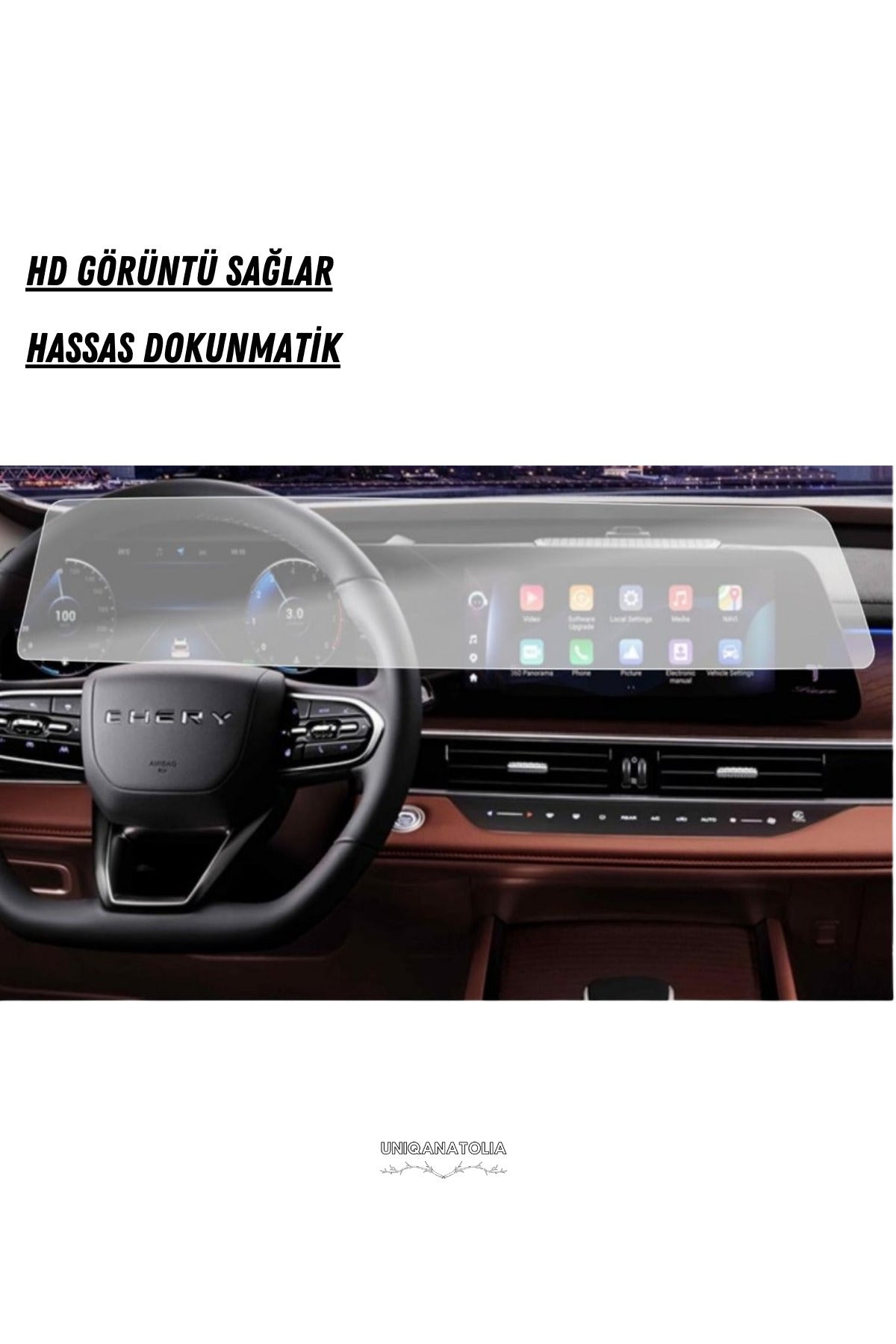 Chery Tıggo 7 Pro Max 2024 Dijital Gösterge ve Multimedya Uyumlu Nano Ekran Koruyucu