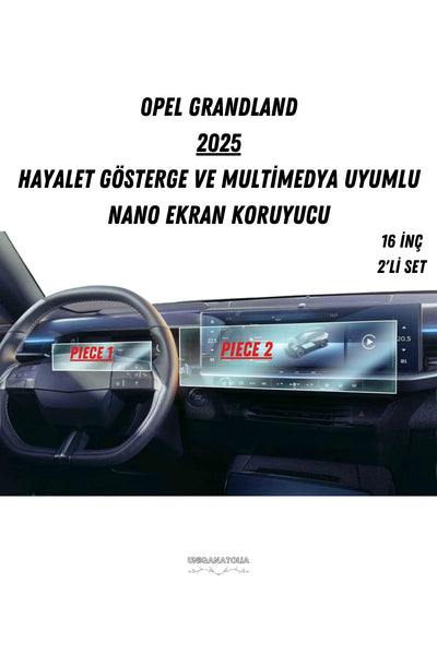 Opel Grandland 2025 Hayalet Gösterge ve Multimedya Uyumlu Nano Ekran Koruyucu