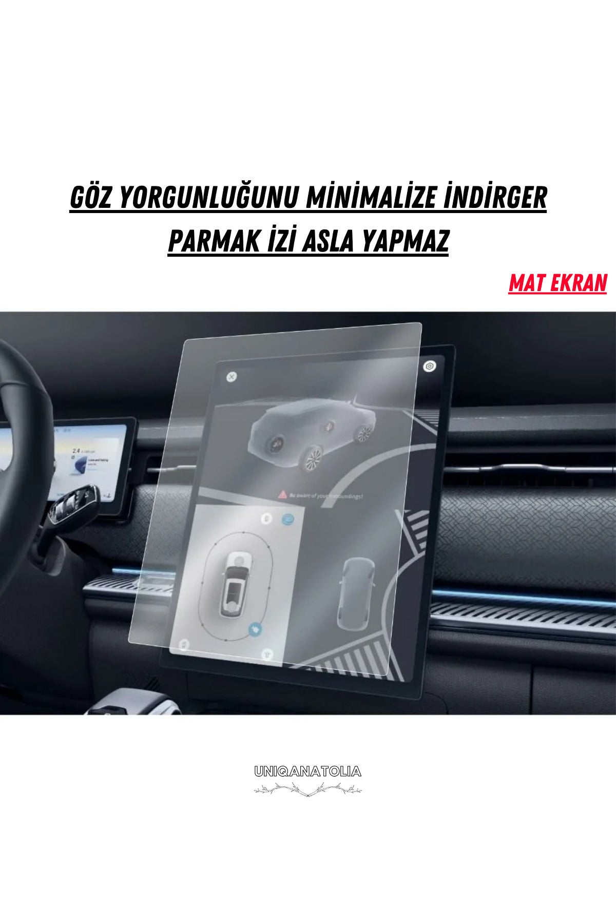 Jaecoo 7 Evolve 2024 Navigasyon ve Multimedya Uyumlu Mat Ekran Koruyucu