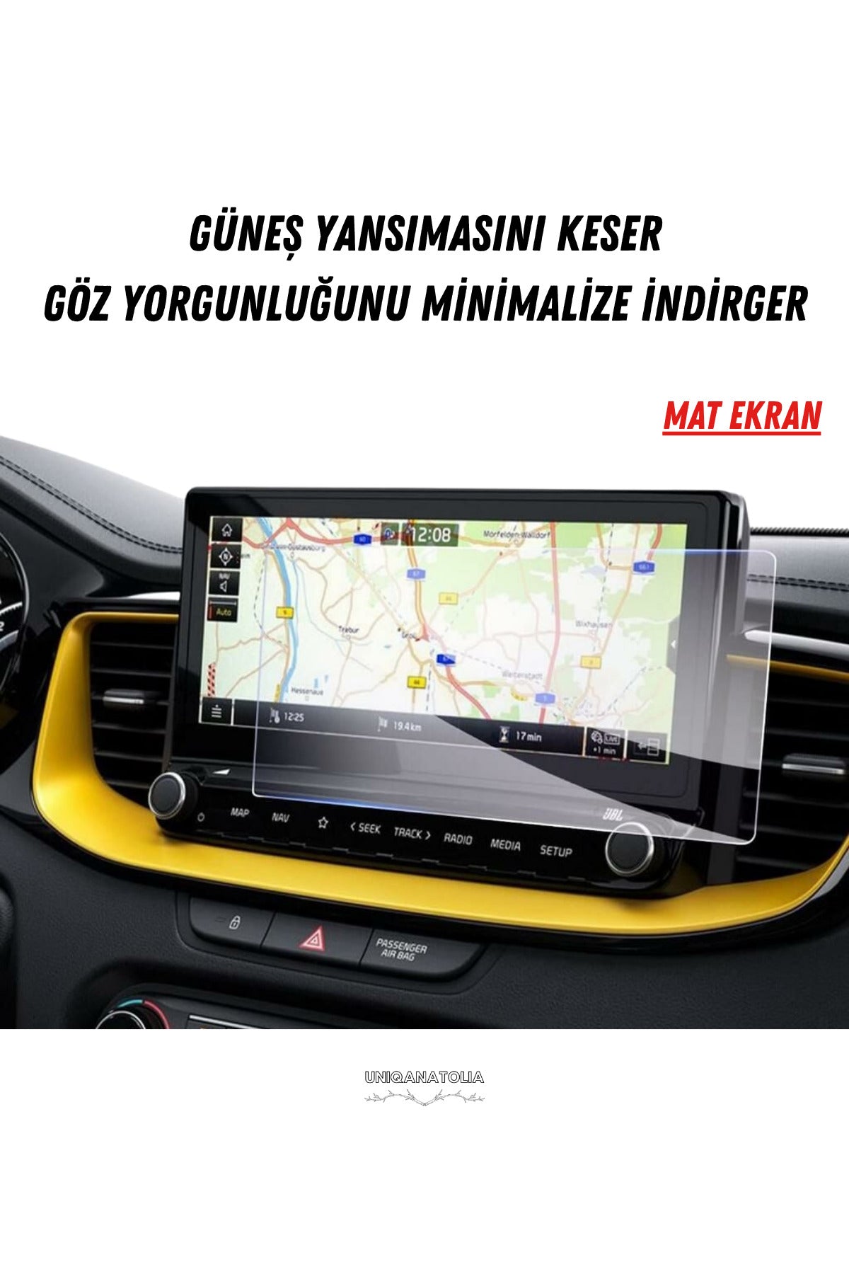 Kia Xceed 2026 Navigasyon ve Multimedya Uyumlu Mat Ekan Koruyucu