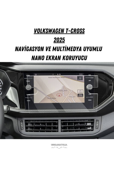 Volkswagen T-Cross Navigasyon ve Multimedya Uyumlu Mat Ekran Koruyucu