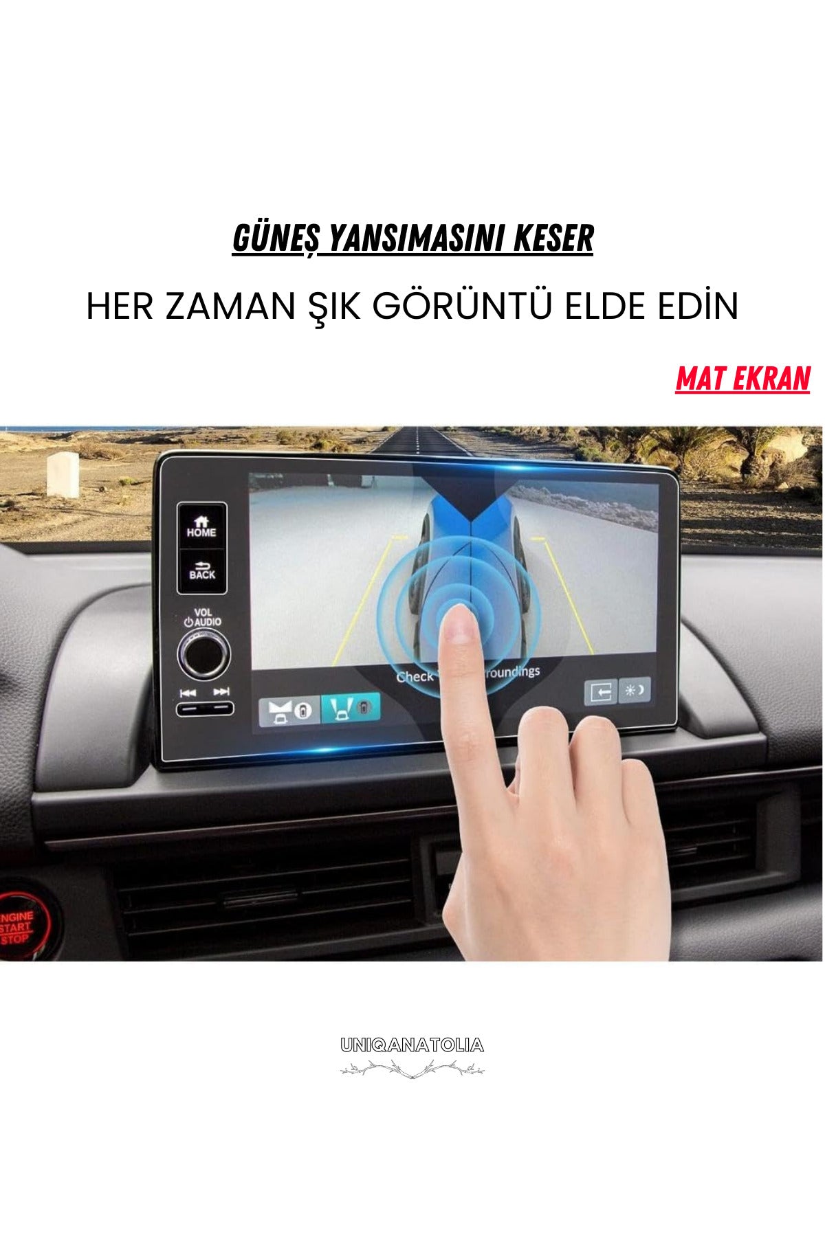 Honda Civic Executive Plus 2024 Navigasyon ve Multimedya Uyumlu Mat Ekran Koruyucu