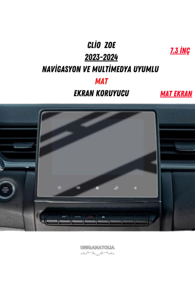 Clio Zoe 2023-2024 Navigasyon ve Multimedya Uyumlu Mat Ekran Koruyucu