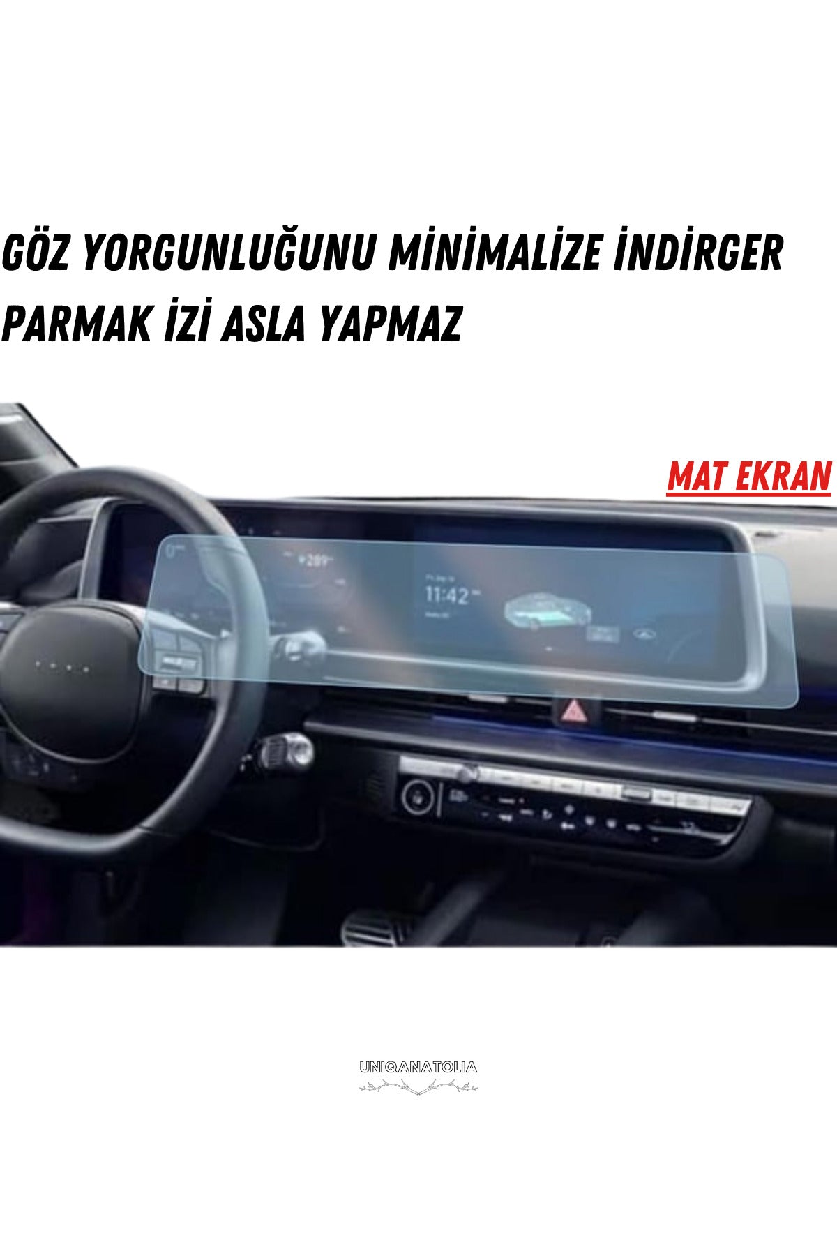 Hyundai Ioniq 6 2025 Navigasyon ve Multimedya Uyumlu Mat Ekran Koruyucu