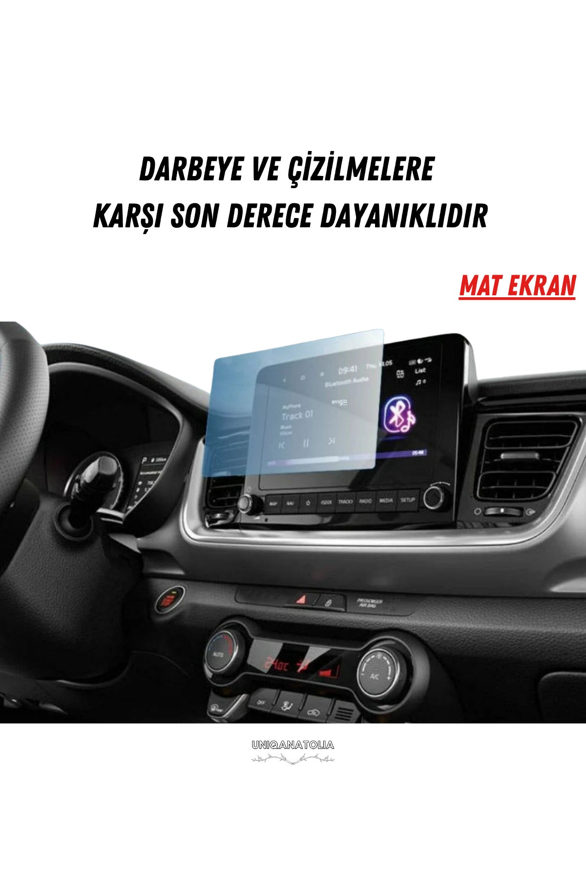 Kia Stonic 2025 Cool/Cool Plus Navigasyon ve Multimedya Uyumlu Mat Ekran Koruyucu