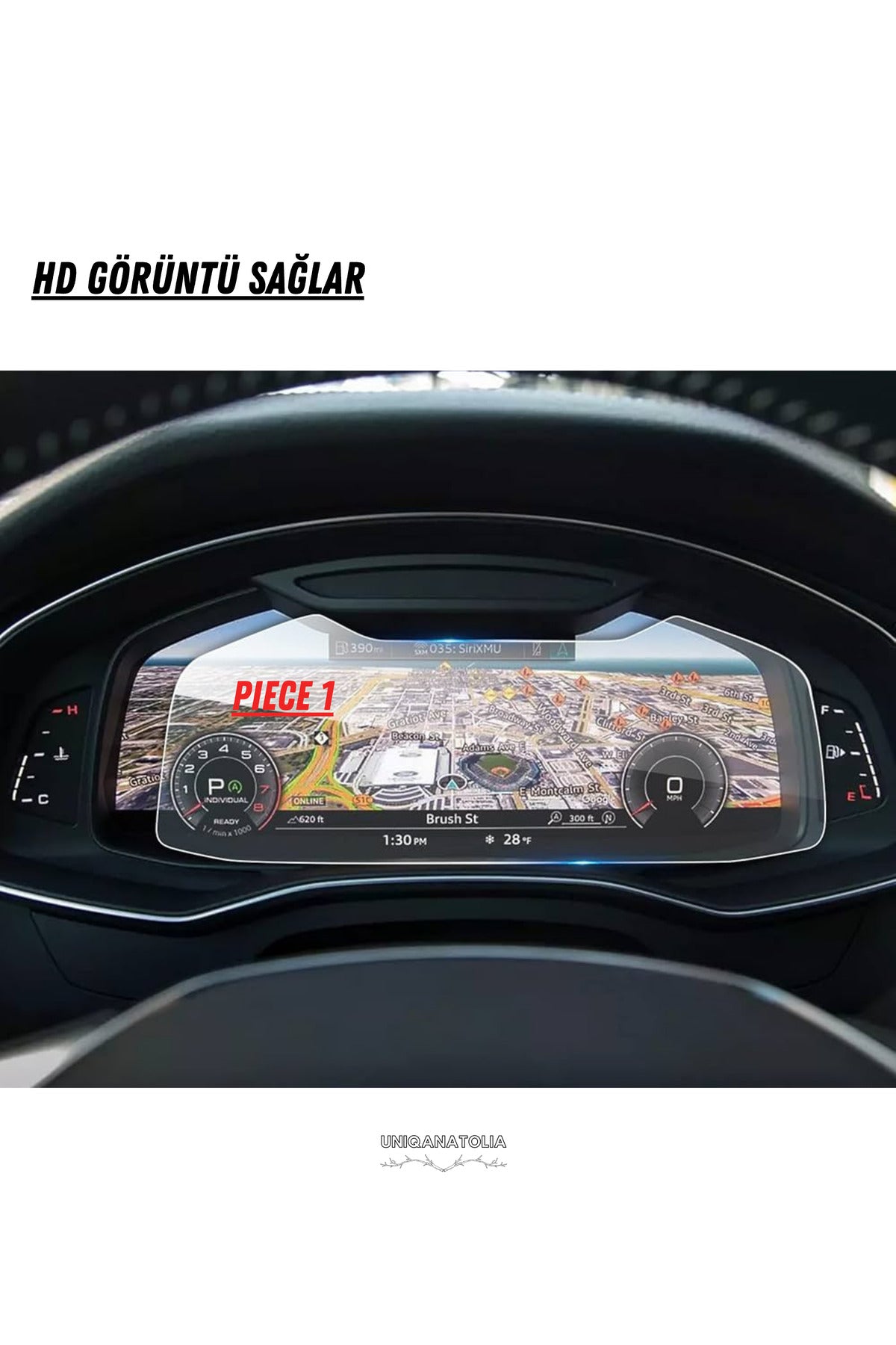 Audi Q8 2025 Hayalet Gösterge Ve Multimedya Çift Ekran Uyumlu Nano Ekran Koruyucu